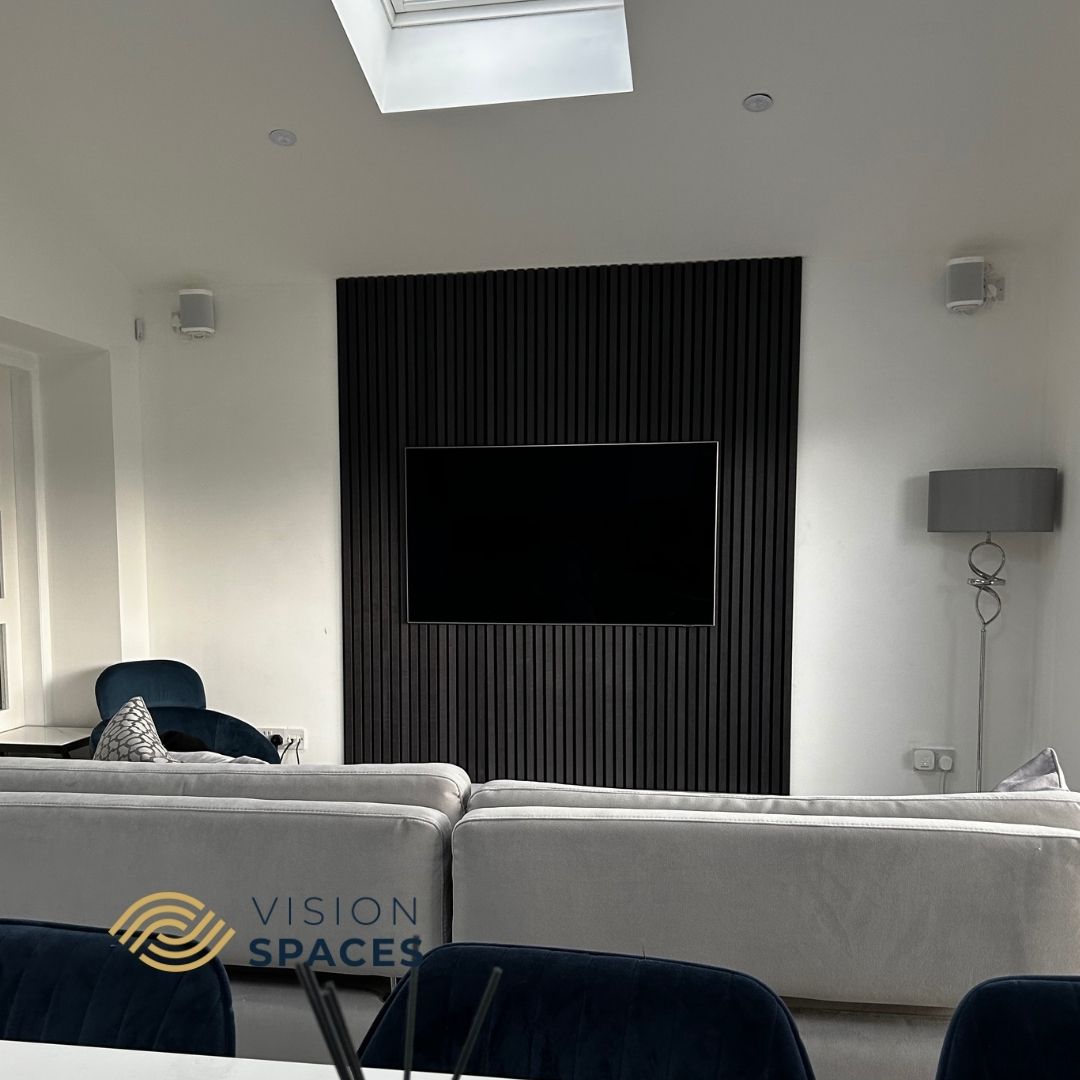 Acoustic Slat Wall Panel Black