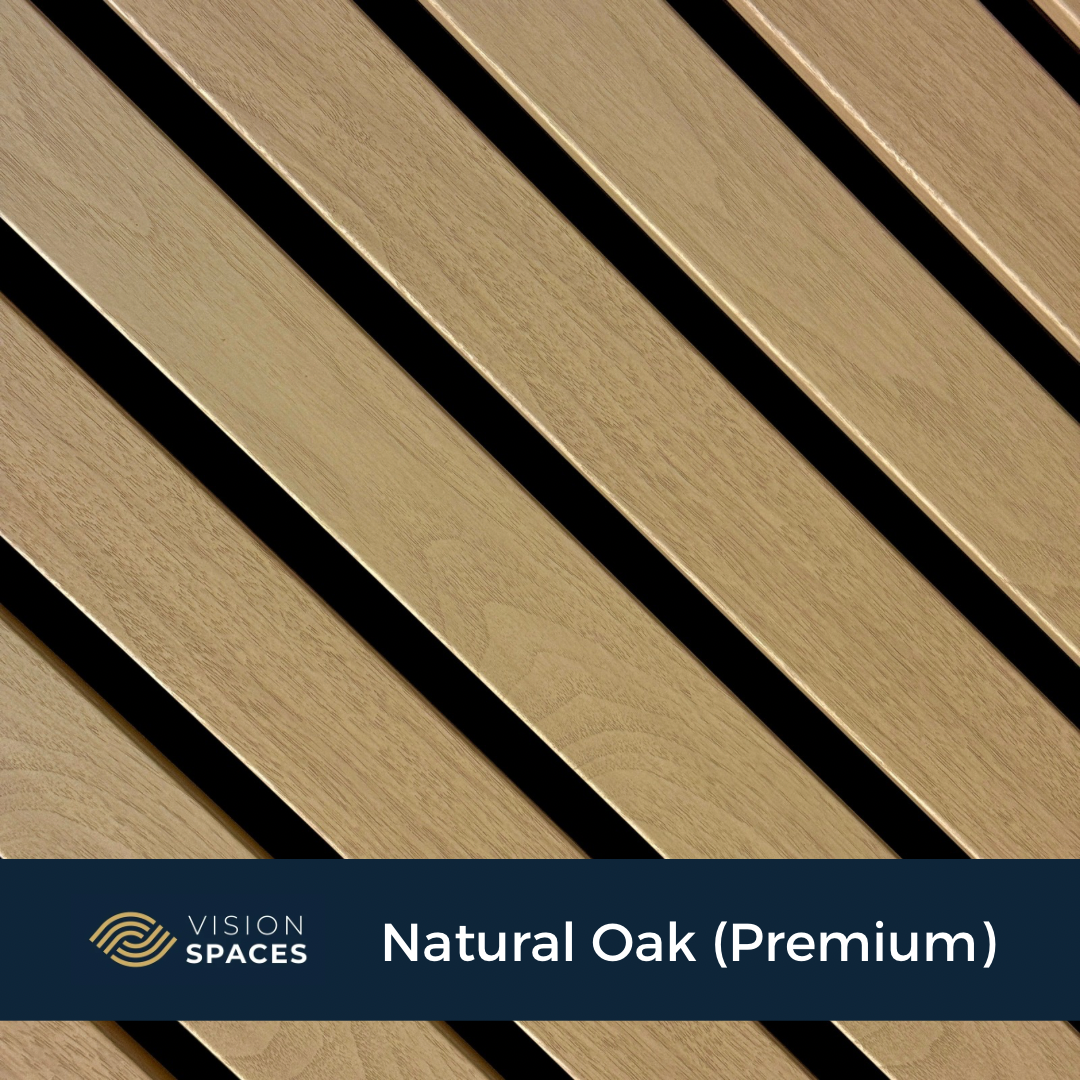 Close-up of natural oak wood paneling