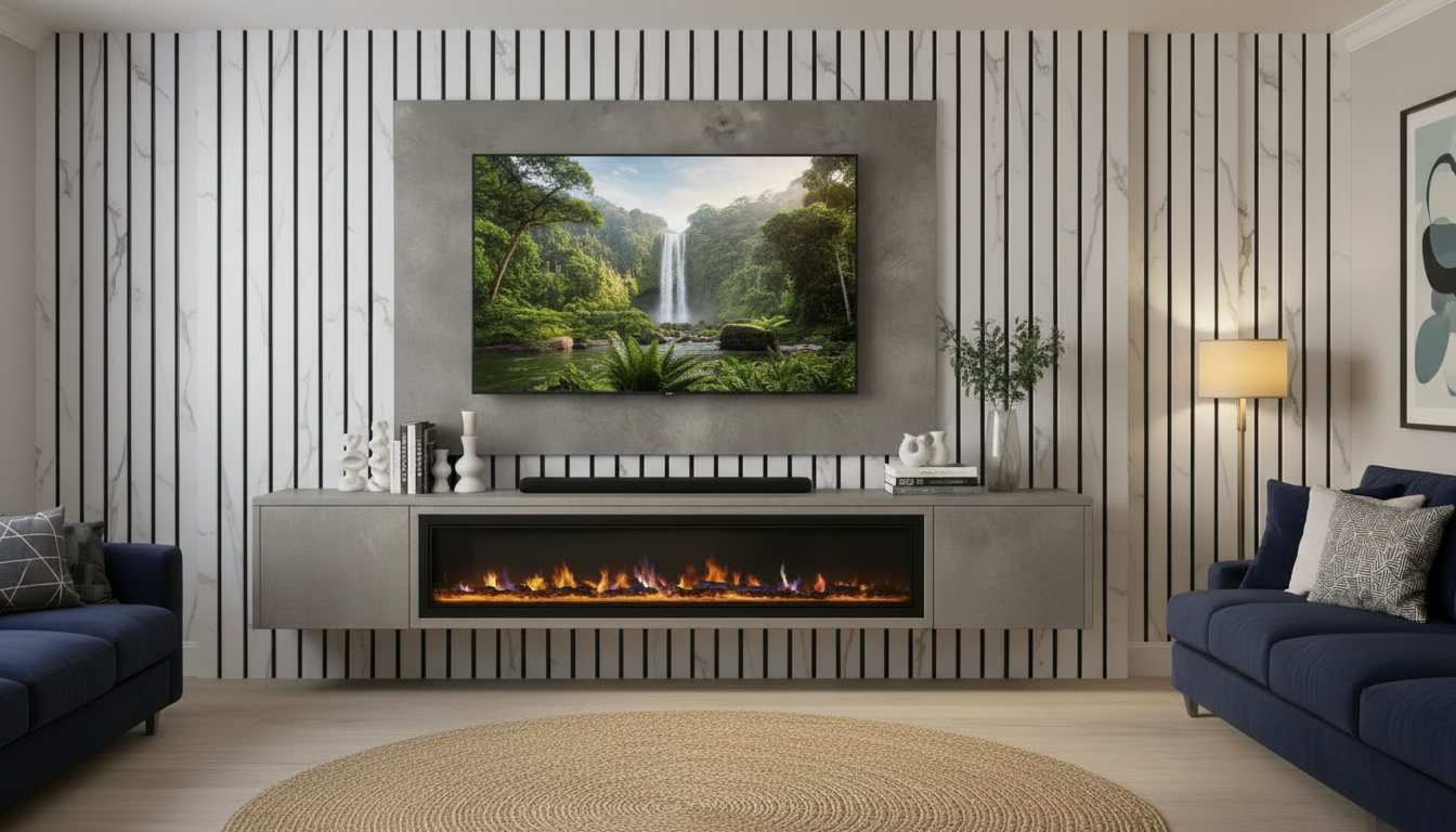 Acoustic Slat Panel Frosted Marble (Premium)