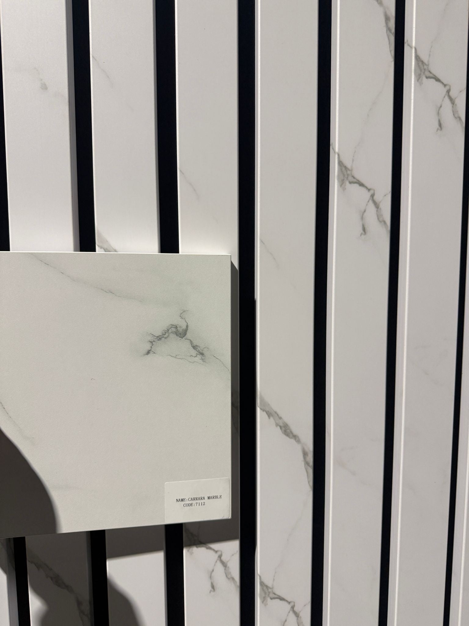 Acoustic Slat Panel Frosted Marble (Premium)