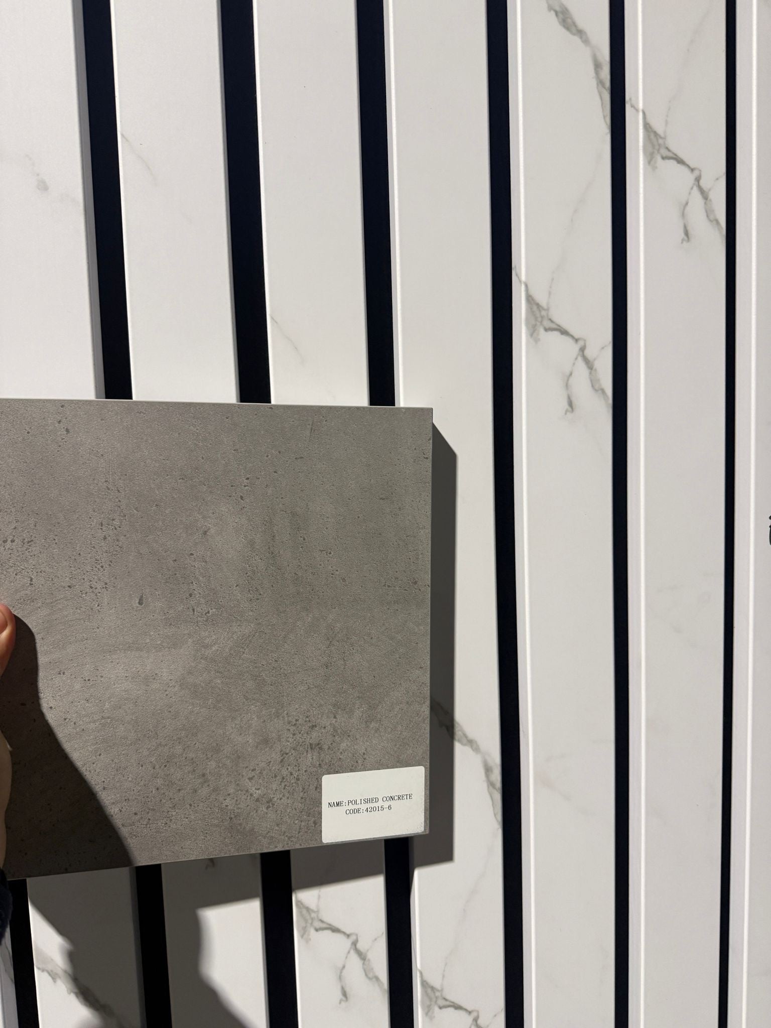 Acoustic Slat Panel Frosted Marble (Premium)
