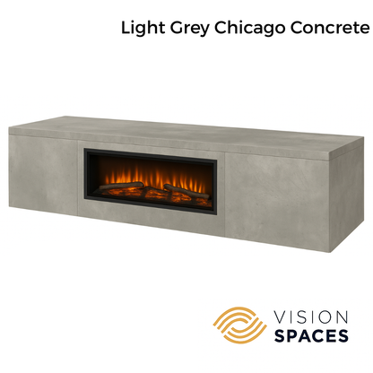 Floating TV Unit - 2 Meters (42 Inch Fire Included)