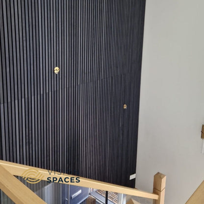 Acoustic Slat Wall Panel Black