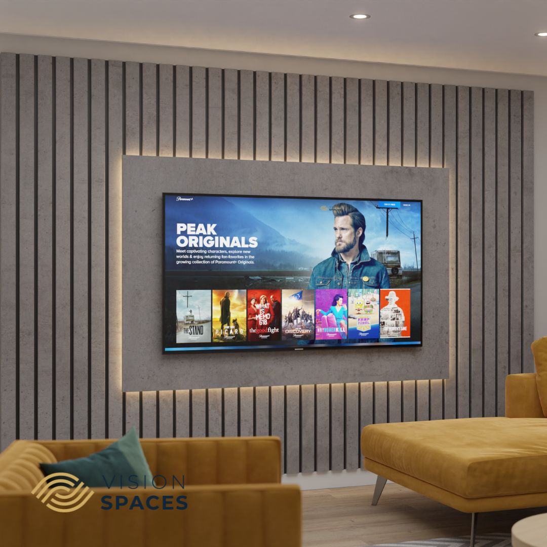 Acoustic Slat Media Wall supply Only Vision Spaces UK acoustic-slat-media-wall-supply-only-vision-spaces-uk