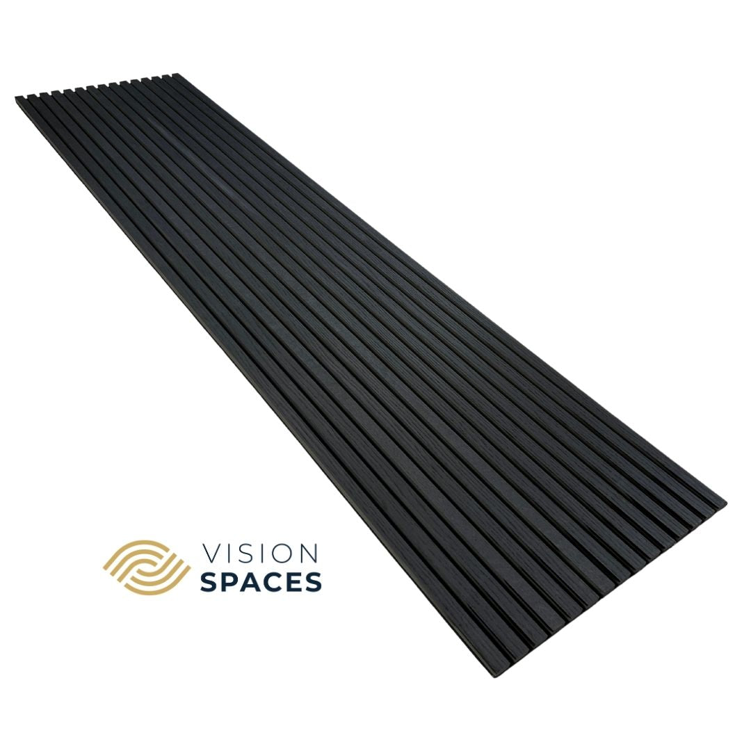 Acoustic Slat Wall Panel Black