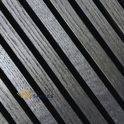 Acoustic Slat Wall Panel Black