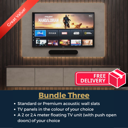Media Wall Bundle Three - Floating Unit