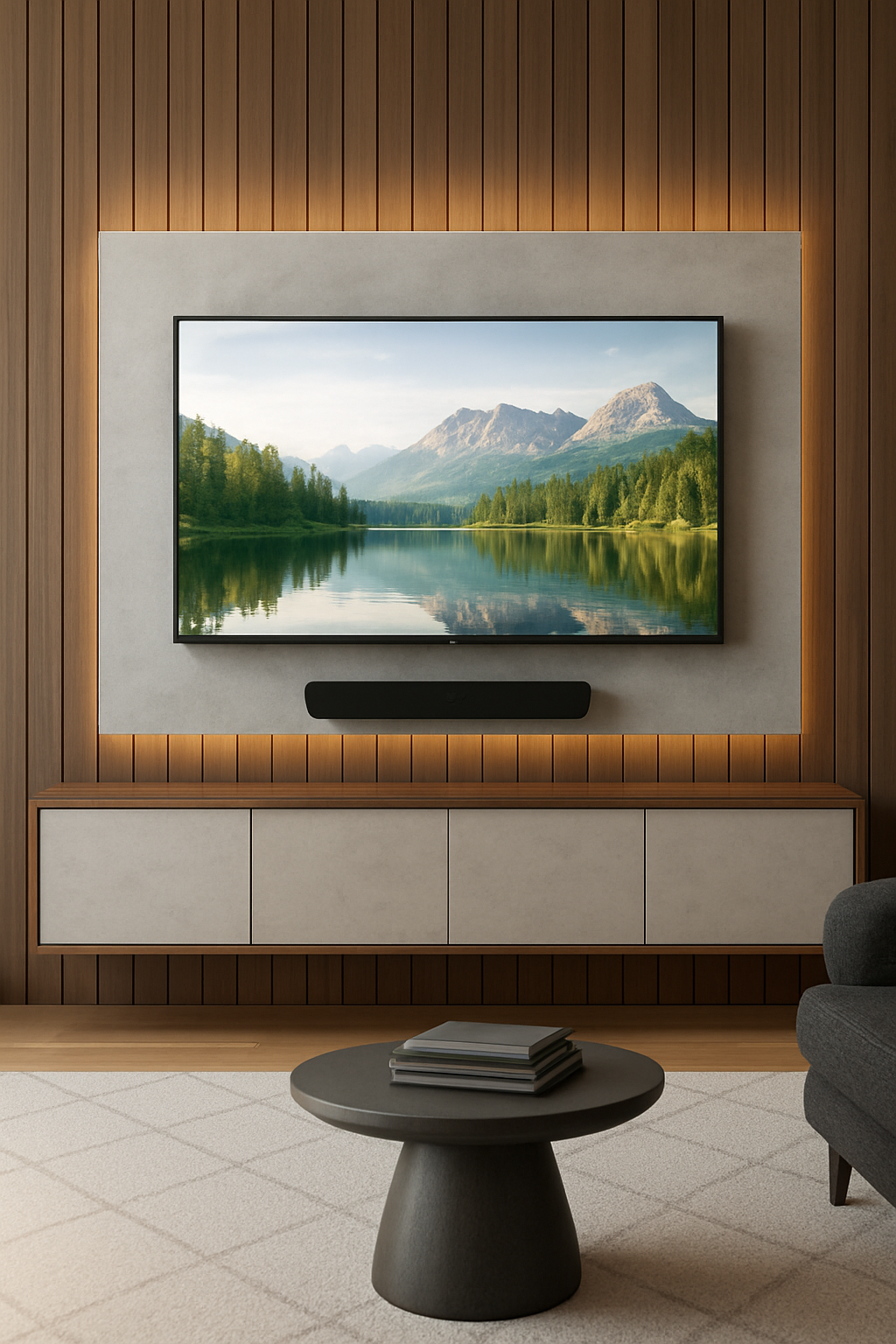 Media Wall Bundle Three - Floating Unit