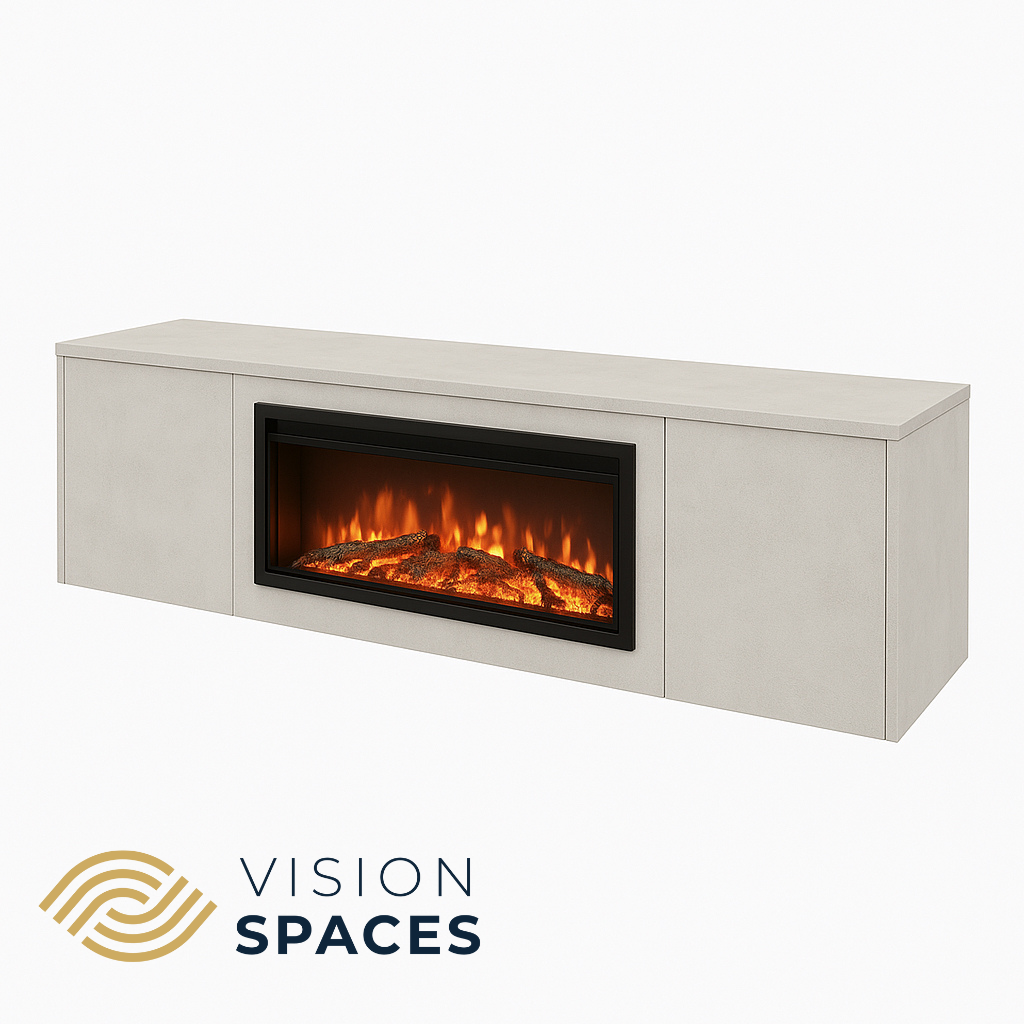 Floating TV Unit - 2 Meters (40 Inch Fire Included)