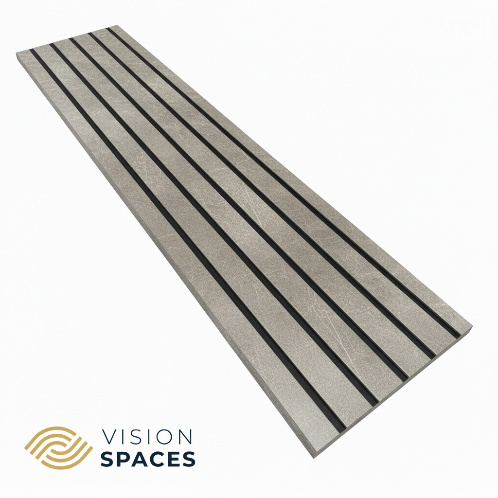Acoustic Slat Panel Polished Stone (Premium)