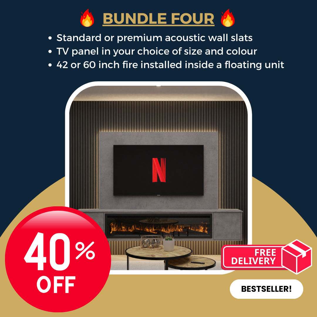 Media Wall Bundle Four - Fireplace