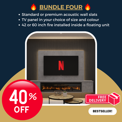 Media Wall Bundle Four - Fireplace