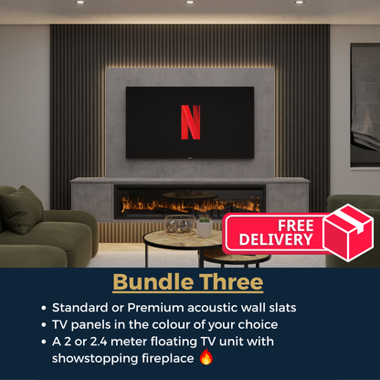 Media Wall Bundle Three - Fireplace