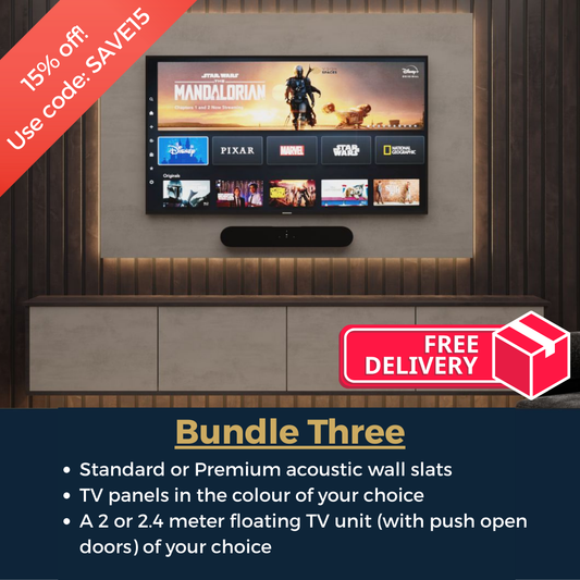 Media Wall Bundle Three - Floating Unit