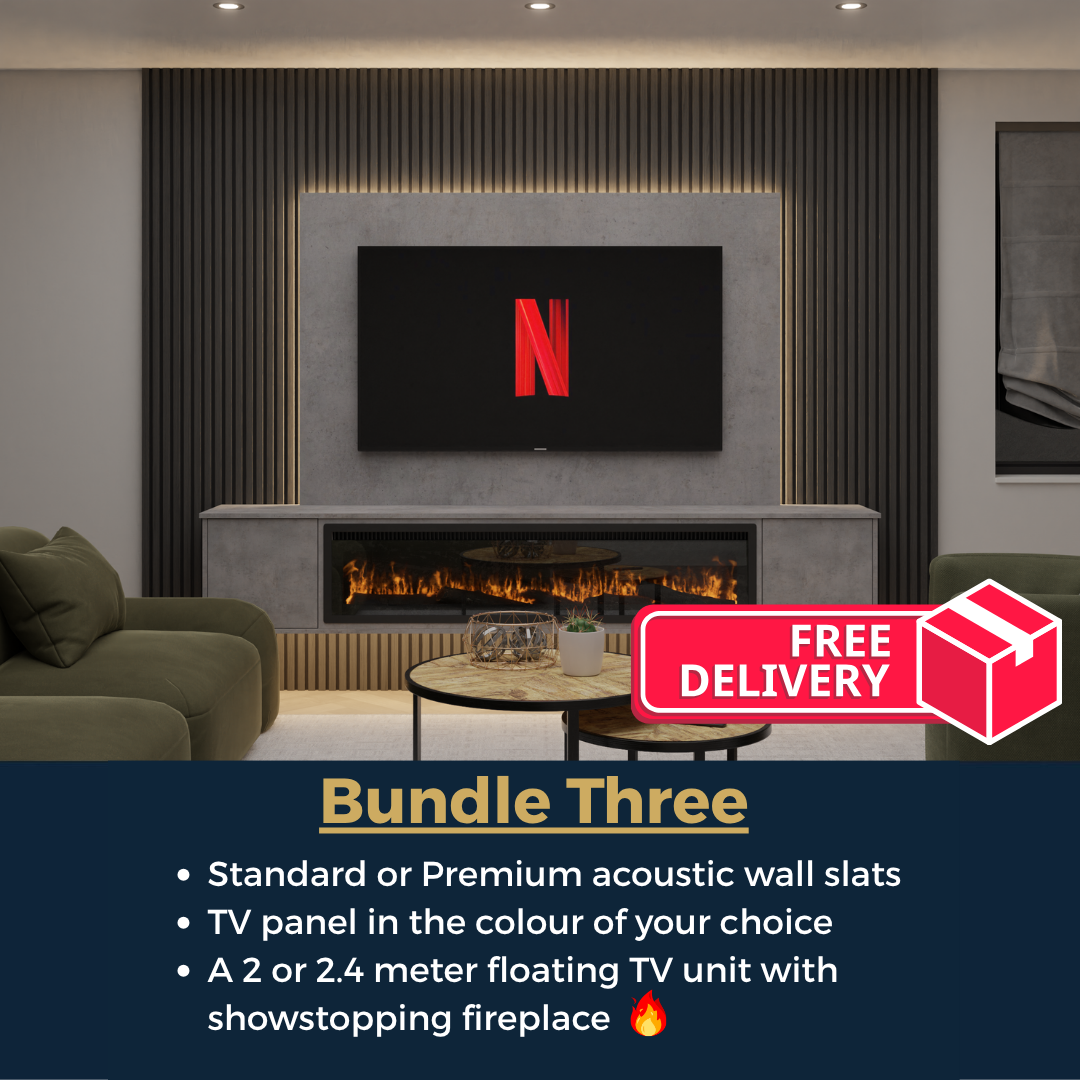 Media Wall Bundle Three - Fireplace