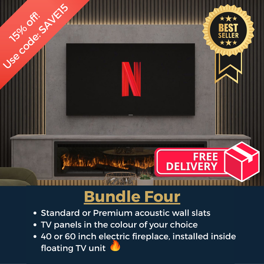 Media Wall Bundle Four - Fireplace