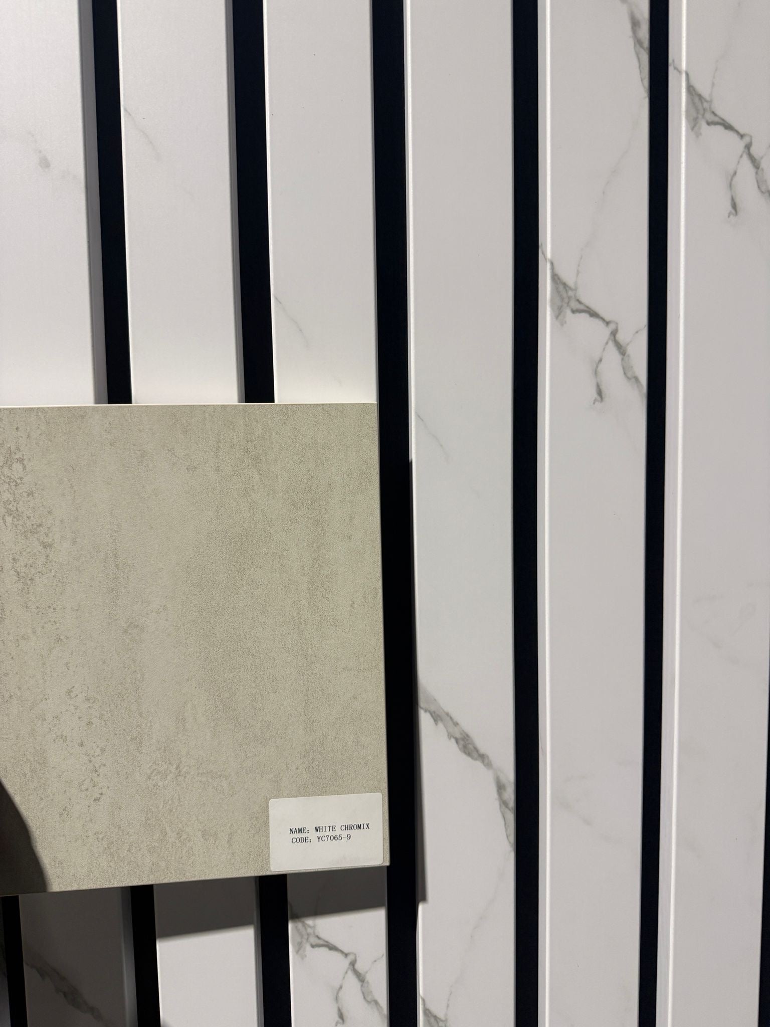Acoustic Slat Panel Frosted Marble (Premium)
